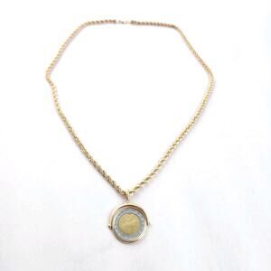 Bellezza long necklace ITALY 14KT Gold Plated Vintage Signed NEW Chunky Chain